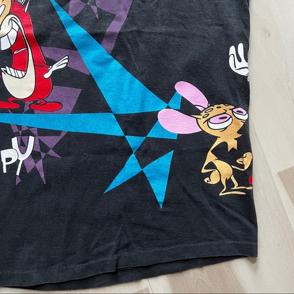 Authentic Vintage Ren & Stimpy All Over Print T-Shirt Sz XL  Perfect condition - Picture 10 of 10